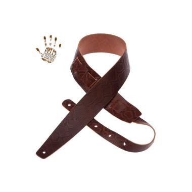 MAGRABO' TRACOLLA HOLES HC EMBOSSED SNAKE MARRONE SCURO 6cm