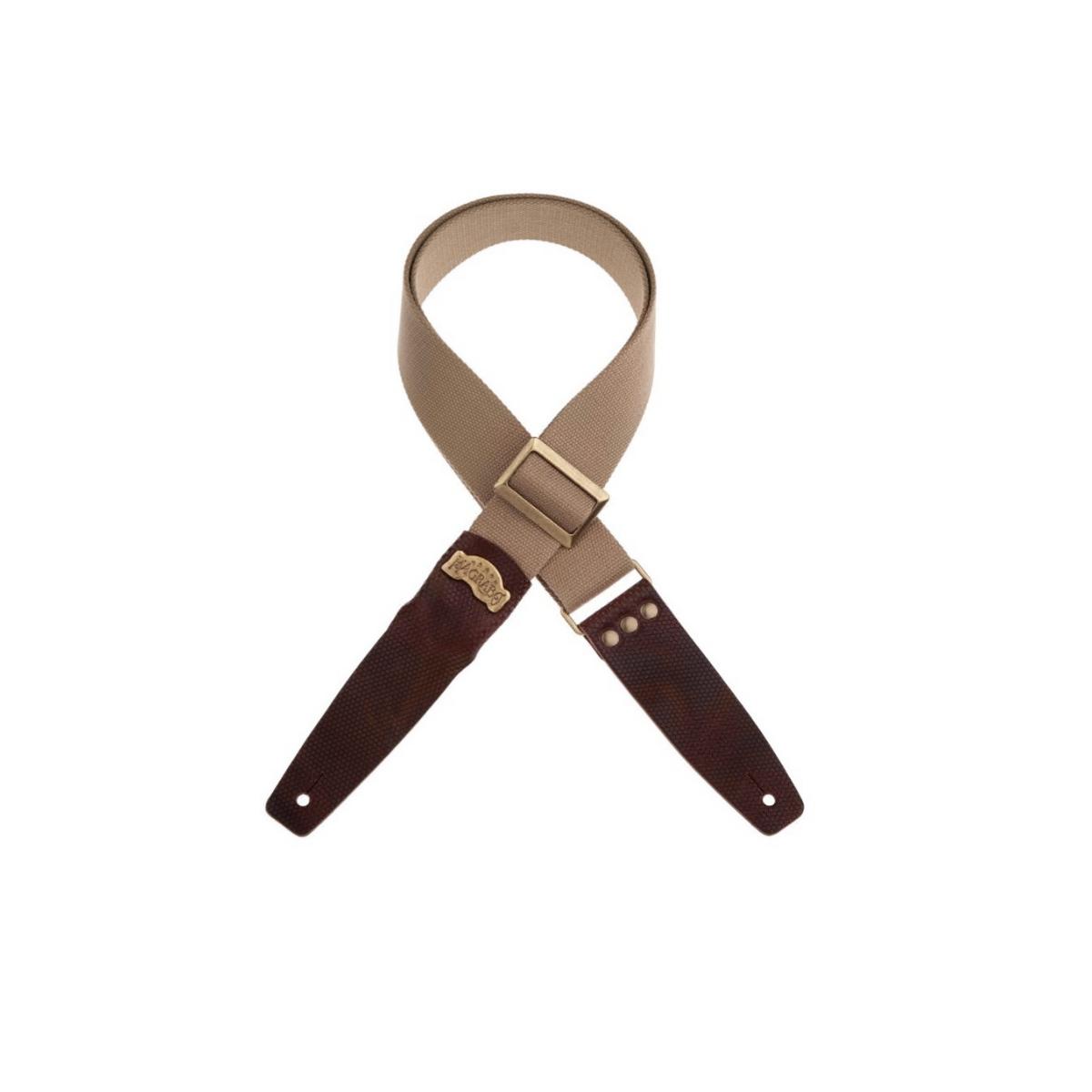 MAGRABO' TRACOLLA SC COTTON BEIGE CON FIBBIA RECTA OTTONE 5 cm