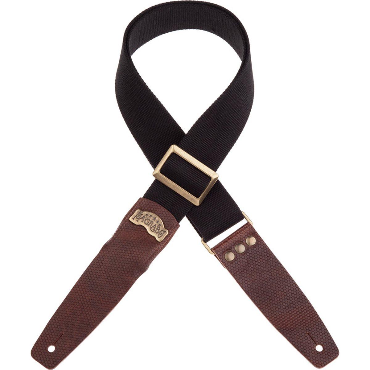 MAGRABO' TRACOLLA SC COTTON NERO FIBBIA RECTA OTTONE 5cm
