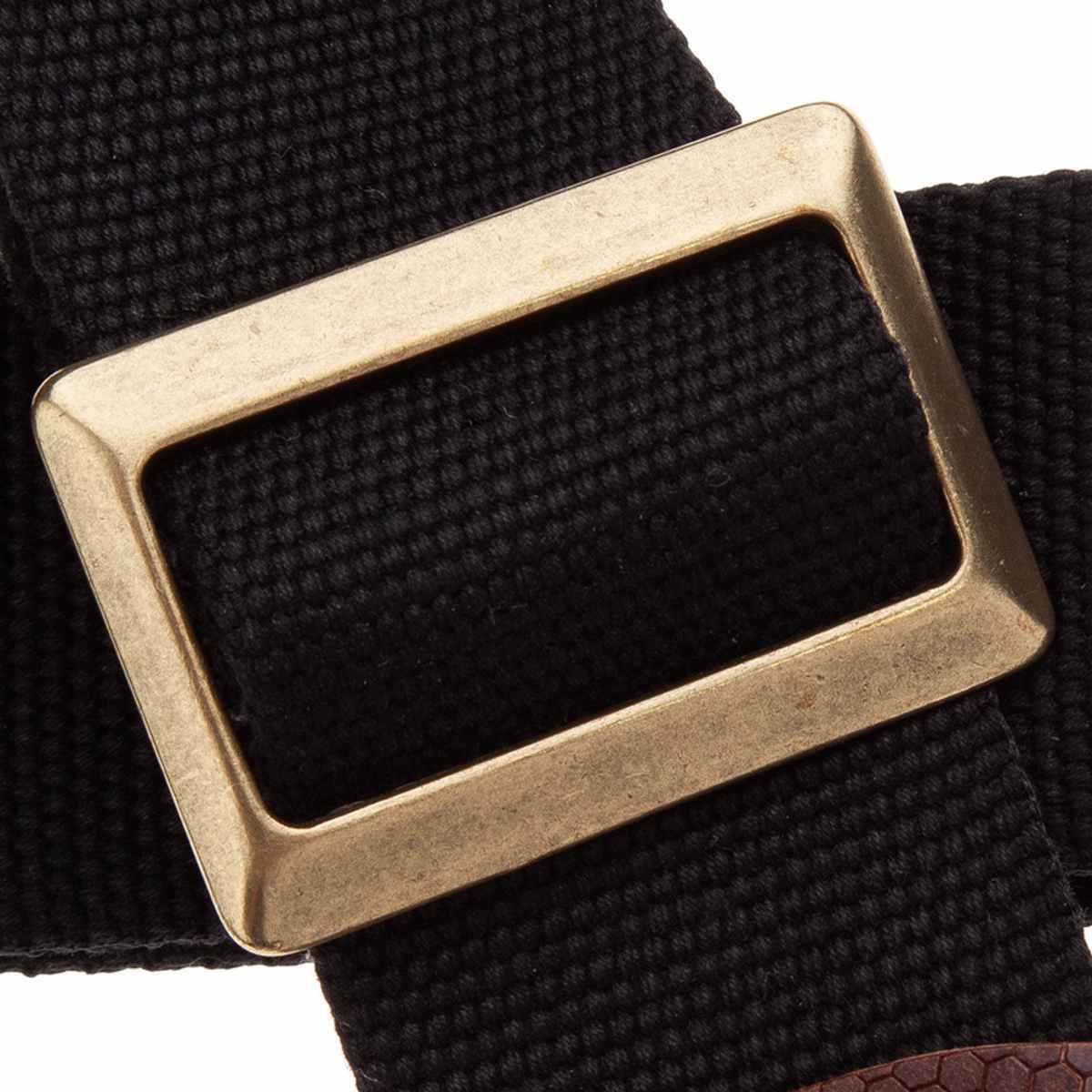 MAGRABO' TRACOLLA SC COTTON NERO FIBBIA RECTA OTTONE 5cm