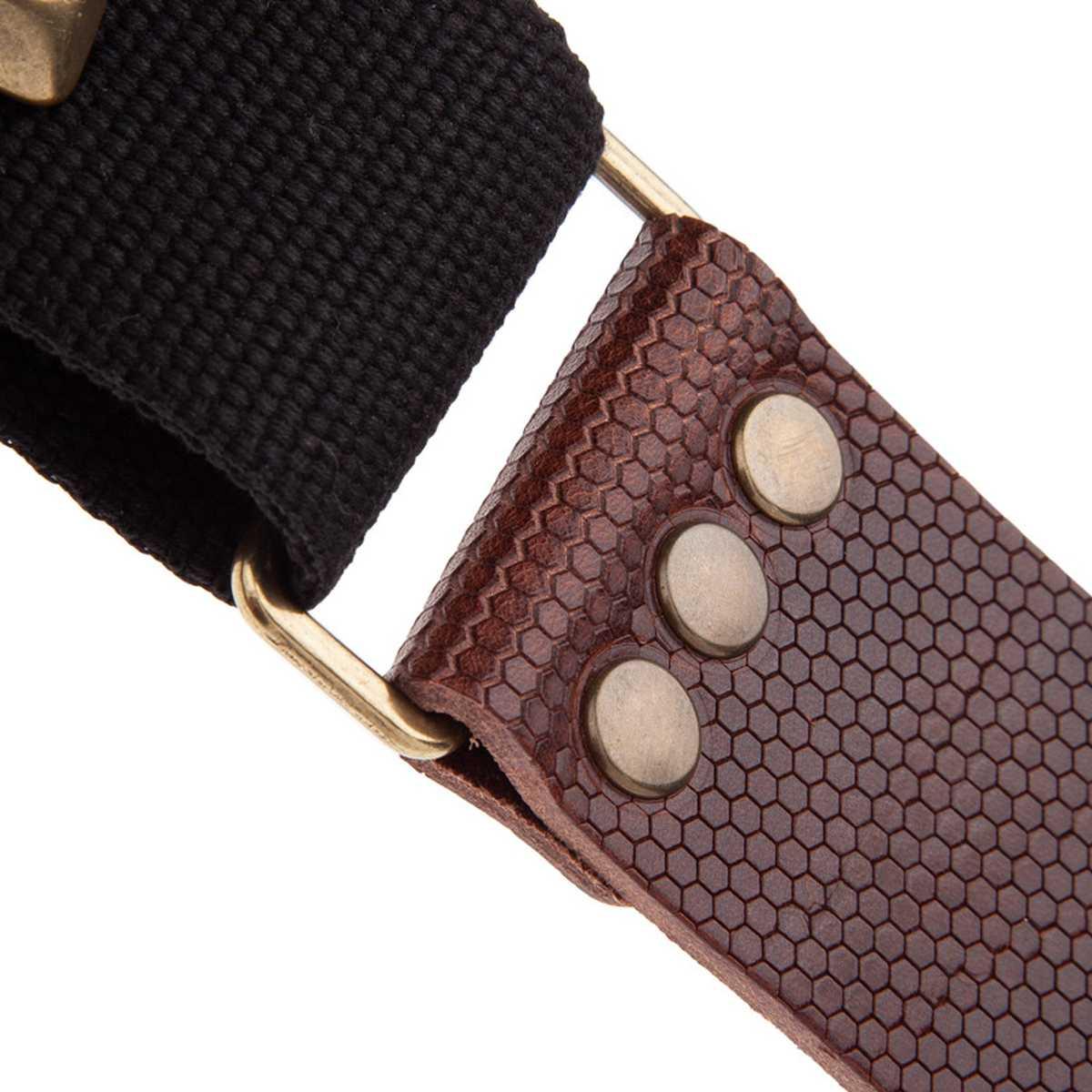 MAGRABO' TRACOLLA SC COTTON NERO FIBBIA RECTA OTTONE 5cm