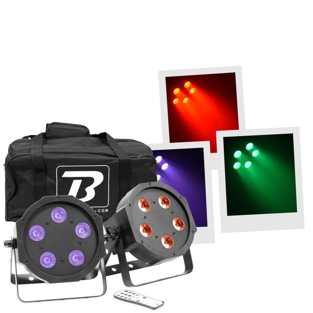Boomtone dj flat par 5x5w set rgb-uv