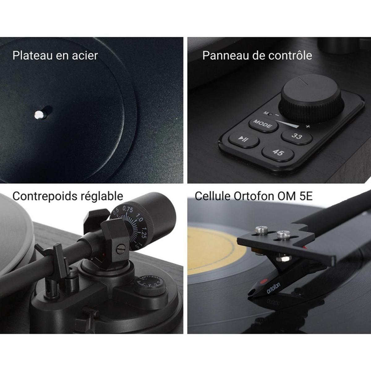 ENOVA HIFI VISION2 BK Set GIRADISCHI + casse usb/bluetooth con puntina ortofon OM5E