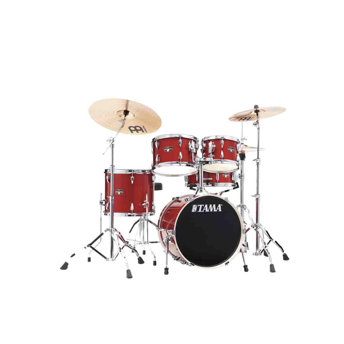 TAMA IP58H6W-BRM Imperialstar 5-pezzi Kit Completo cassa 18 & Meinl HCS Bronze cymbals BURNT RED MIST