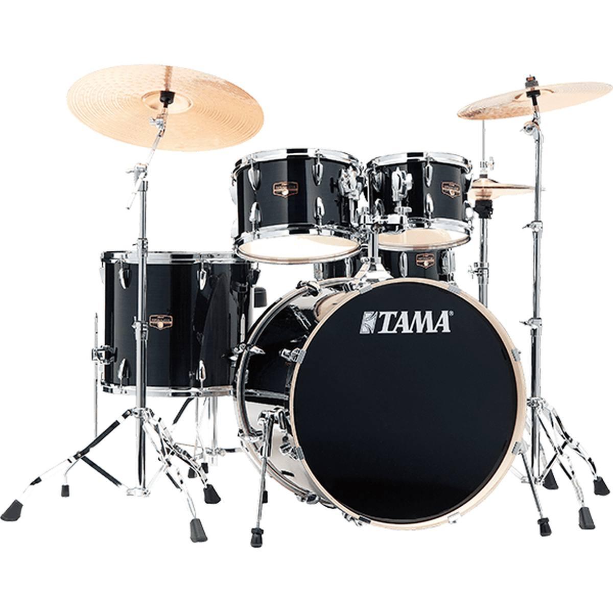 TAMA IP52H6W-HBK Imperialstar 5-pezzi Kit Completo cassa 22 & Meinl HCS Bronze cymbals HAIRLINE BLACK