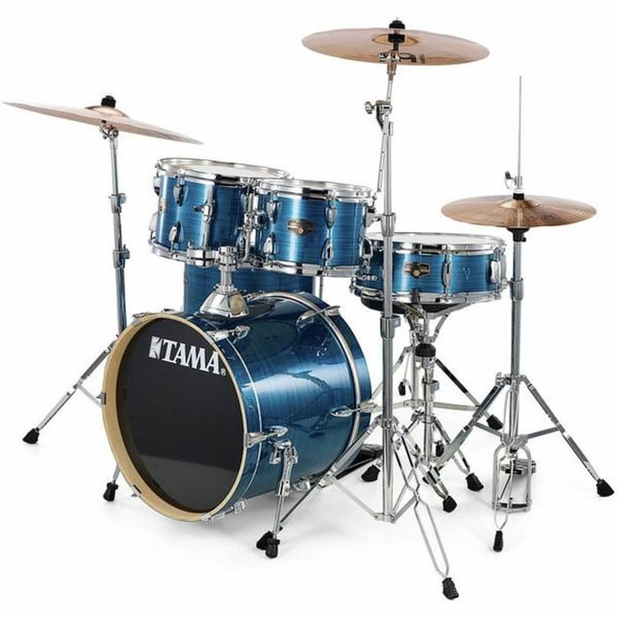 TAMA IP58H6W-HLB Imperialstar 5-pezzi Kit Completo cassa 18 & Meinl HCS Bronze cymbals HAIRLINE BLACK