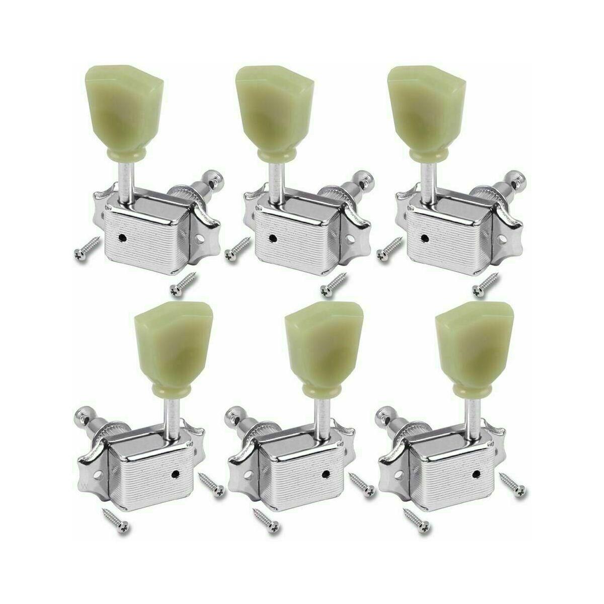 Partsplanet j44cr set di meccaniche cromate per chitarra elettrica