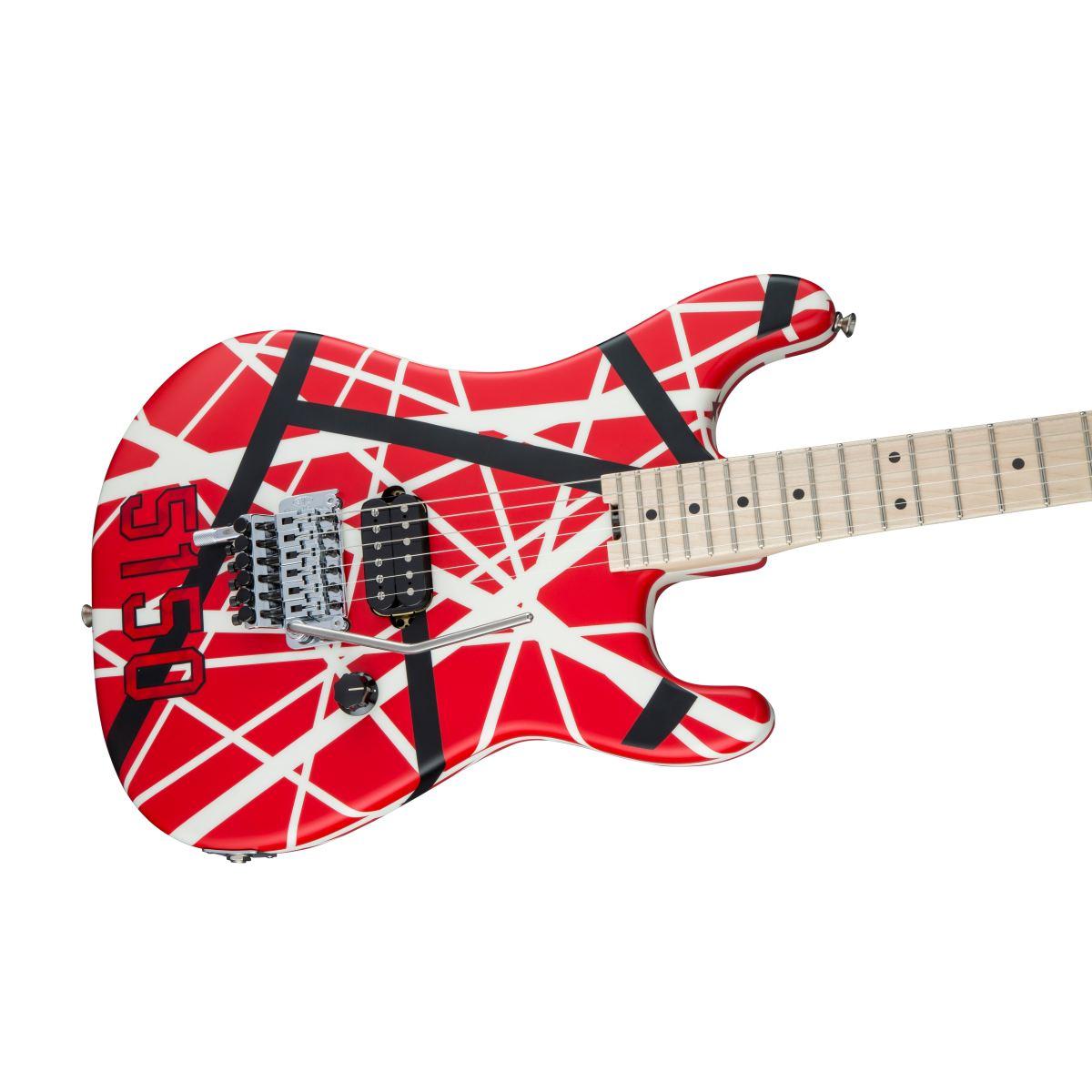 EVH STRIPED SERIES 5150 Red, Black AND White STRIPES CHITARRA ELETTRICA