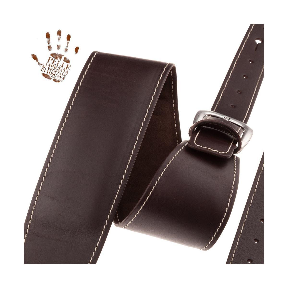 MAGRABO' ONE BUCKLE OS PADDED CORE EBANO 7,5cm FIBBIA CLASSIC ARGENTO TRACOLLA PER CHITARRA