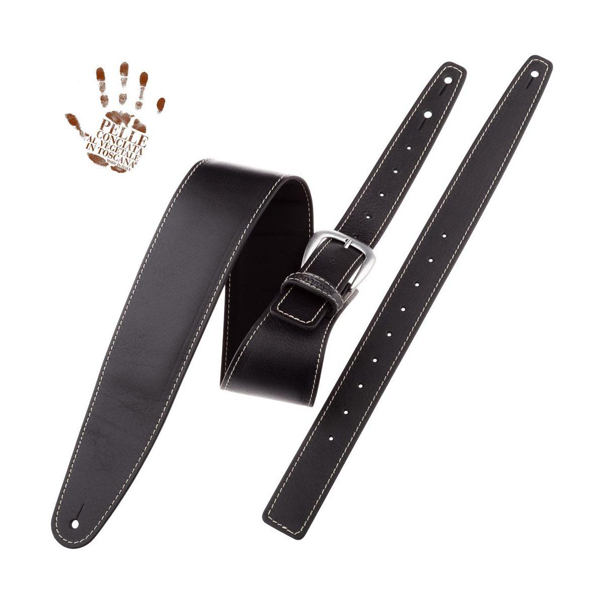 MAGRABO' ONE BUCKLE OS PADDED CORE NERO 7,5cm FIBBIA CLASSIC ARGENTO TRACOLLA PER CHITARRA