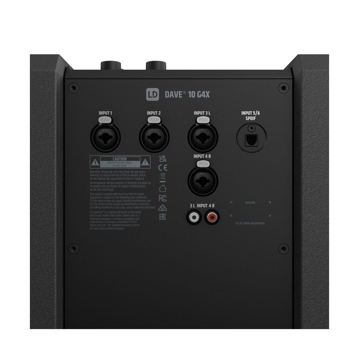 LD SYSTEMS DAVE 10 G4X - Sistema audio 2.1 attivo compatto