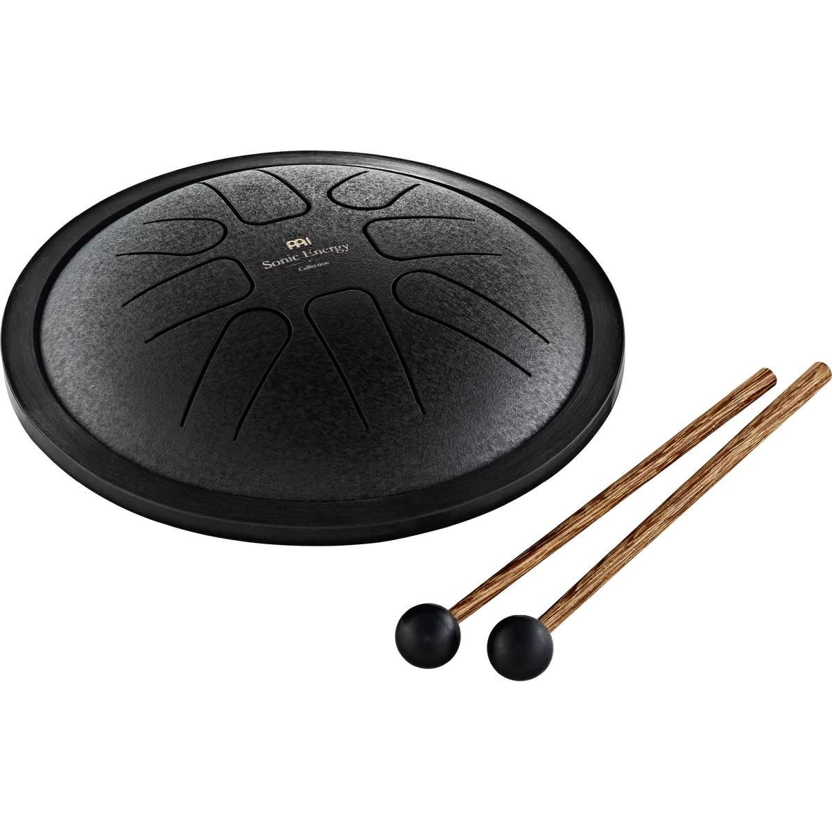 Sonic energy sstd1bk tongue drum in acciaio piccolo fa minore 8 note - nero