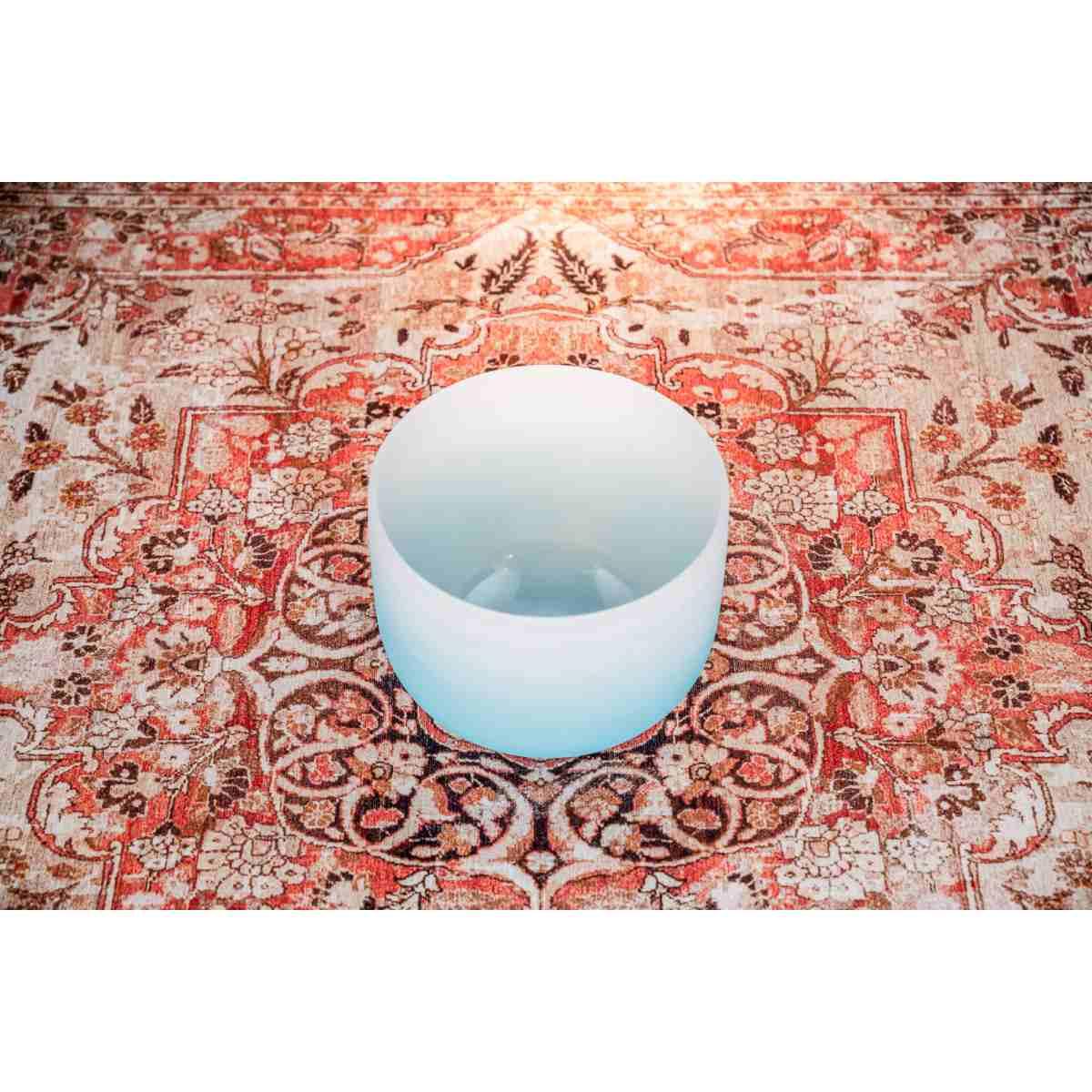 Sonic energy csbc10g campana tibetana in cristallo da 25,4 cm, satinato, nota sol4, chakra della gola