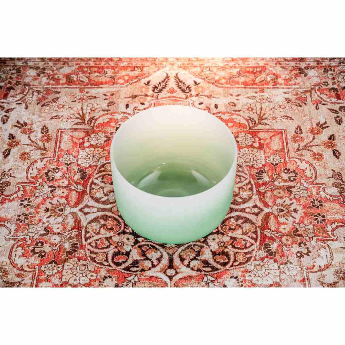 Sonic energy csbc11f campana tibetana in cristallo da 27,9 cm, satinata, nota f4, chakra del cuore