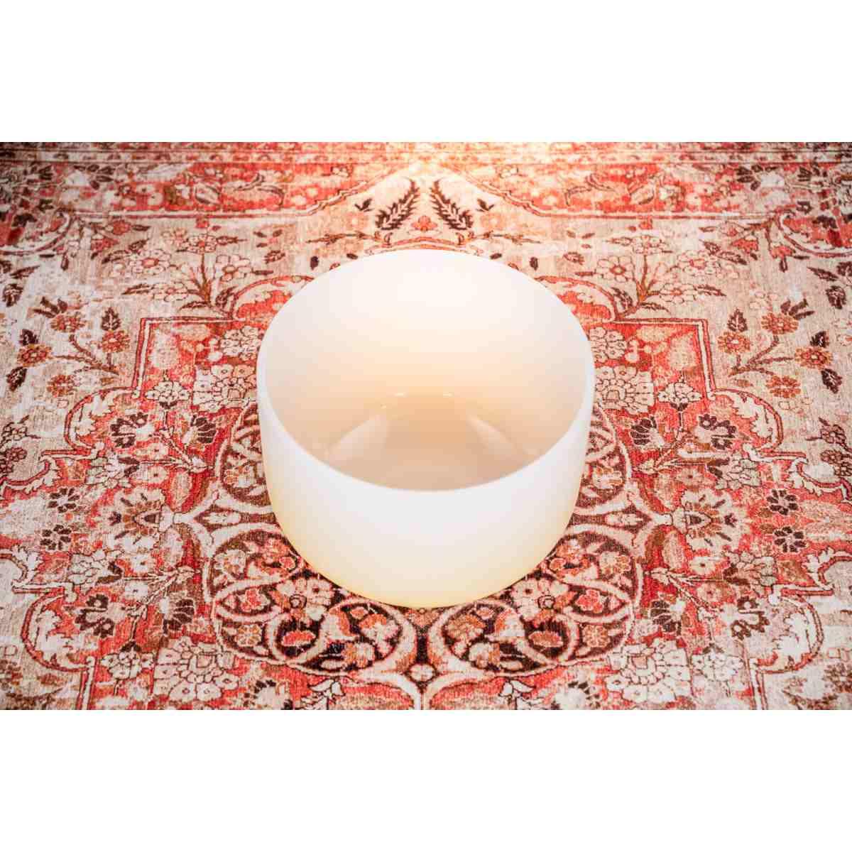 SONIC ENERGY CSBC12E CAMPANA TIBETANA IN CRISTALLO DA 12" COLORATA, NOTA E4, CHAKRA DEL PLESSO SOLARE