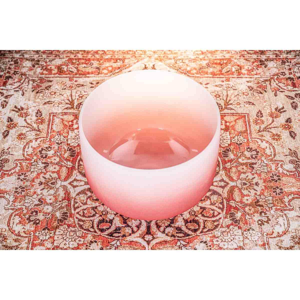 Sonic energy csbc14c campana tibetana in cristallo da 35,6 cm, satinato, nota c4, chakra della radice