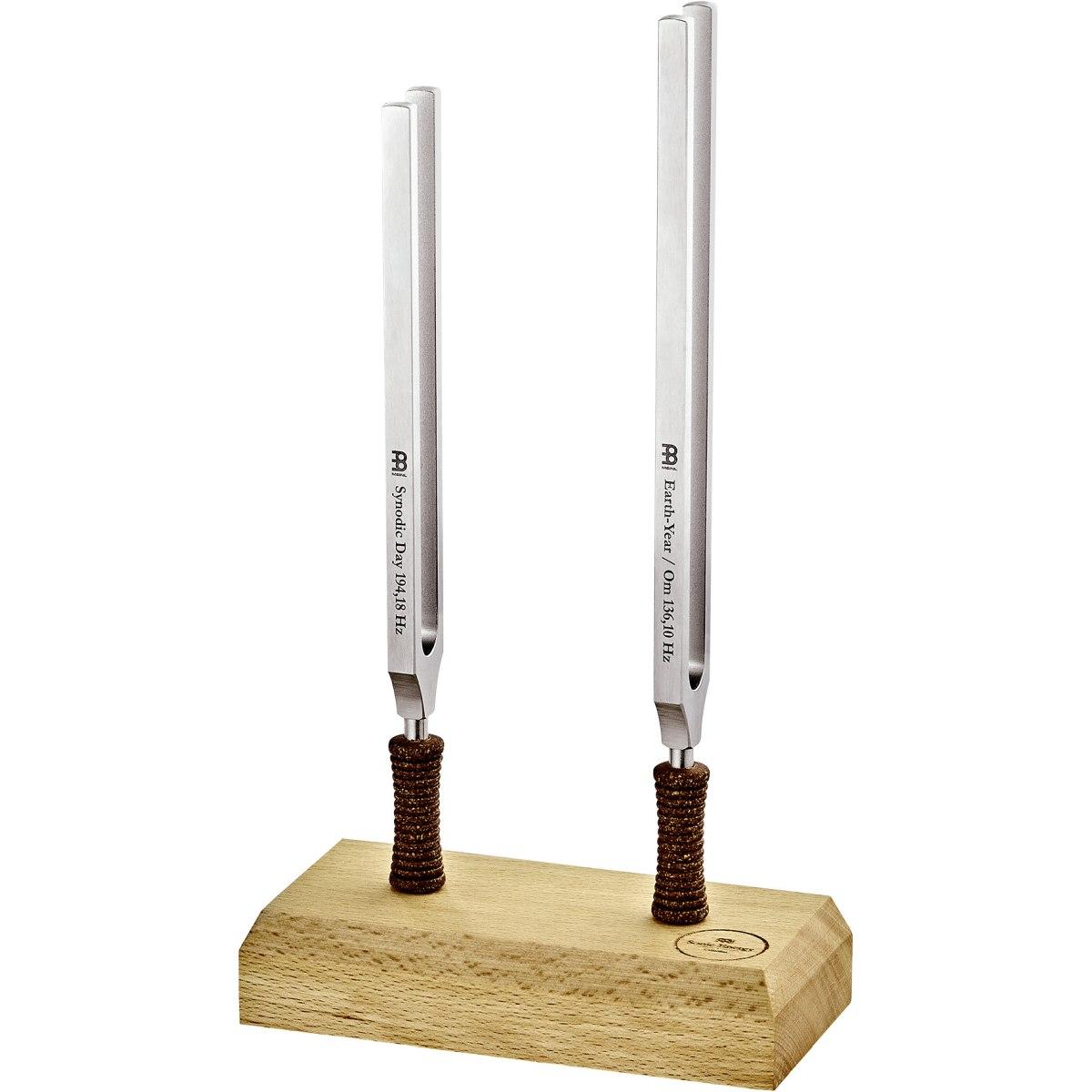 Sonic energy ttf-set-2 set di diapason per terapia planetaria in 2 pezzi, set giorno e notte incl. supporto