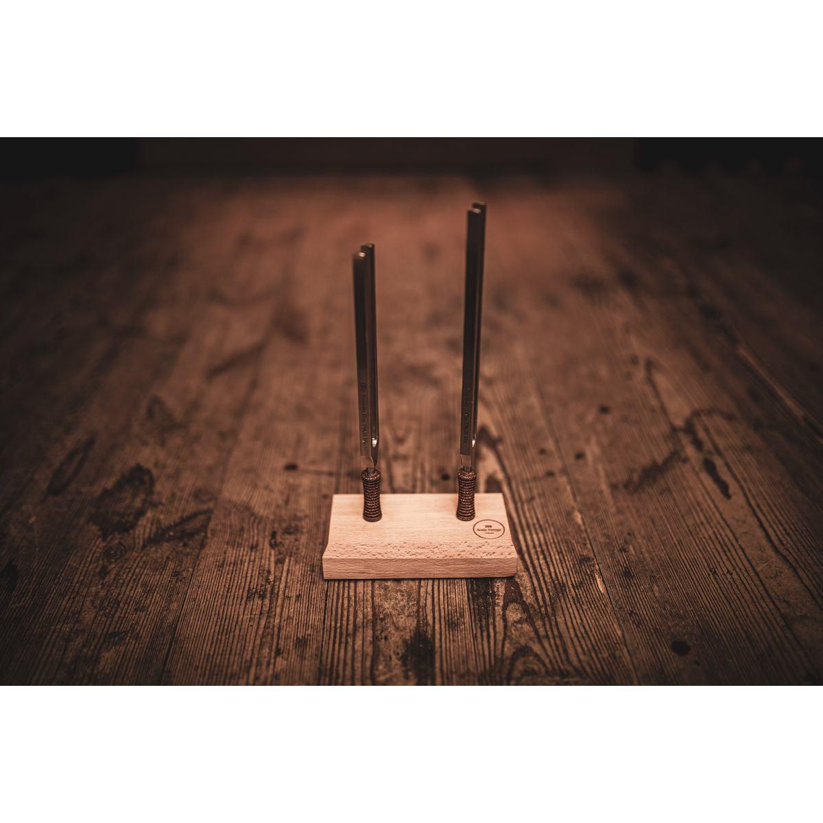 Sonic energy ttf-set-2 set di diapason per terapia planetaria in 2 pezzi, set giorno e notte incl. supporto