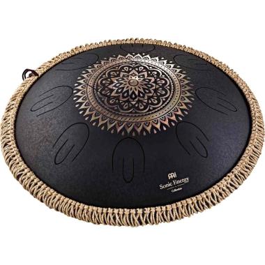SONIC ENERGY OSTD1BKE STEEL TONGUE DRUMS DA 16" D KURD DISEGNO FLOREALE LASERATO, NERO