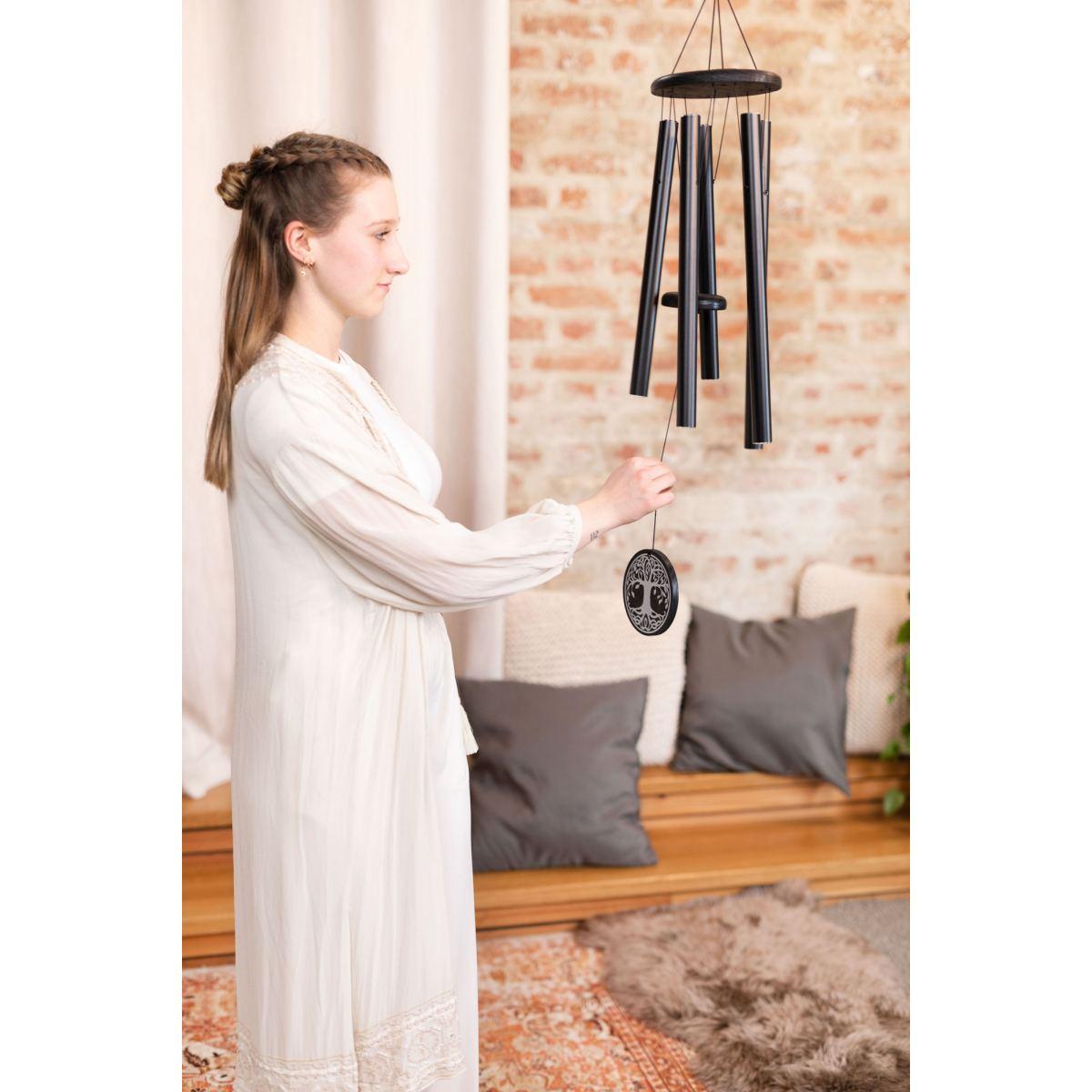 SONIC ENERGY TOLMC36BK Carillon di meditazione Albero della vita 36" / 90 cm, 432 Hz, nero