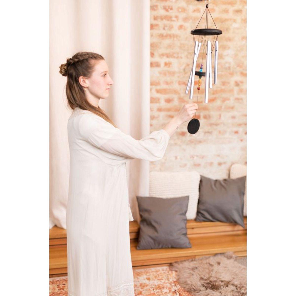 SONIC ENERGY CMC25S Chimes per meditazione sui chakra 25" / 64 cm, 432 Hz, argento