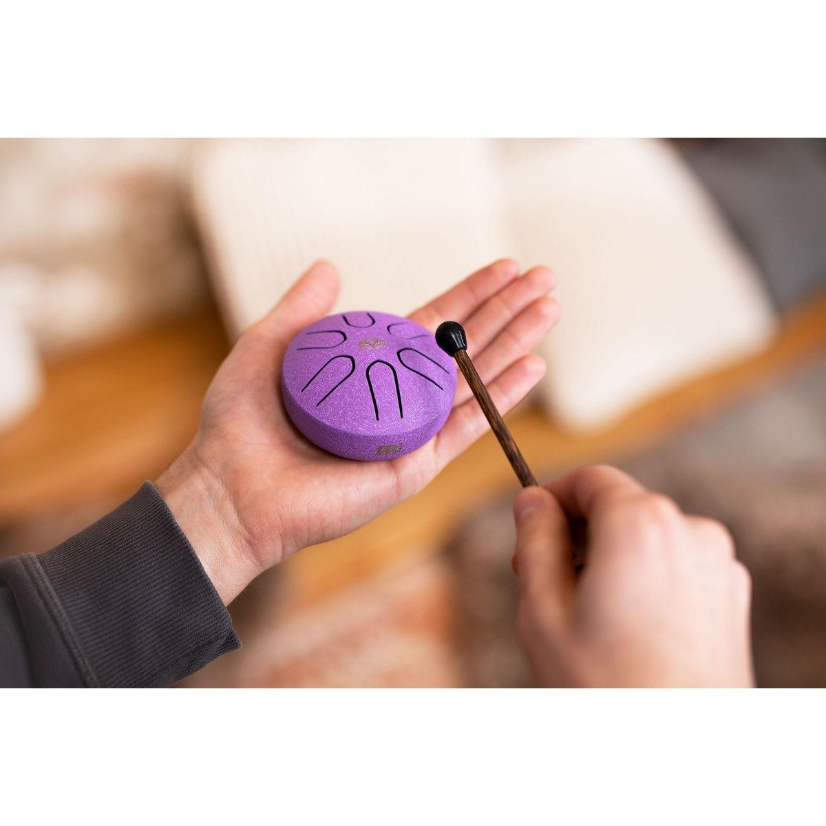 Sonic energy pstd1plf pocket steel tongue drum la maggiore 6 note - viola fiore di loto