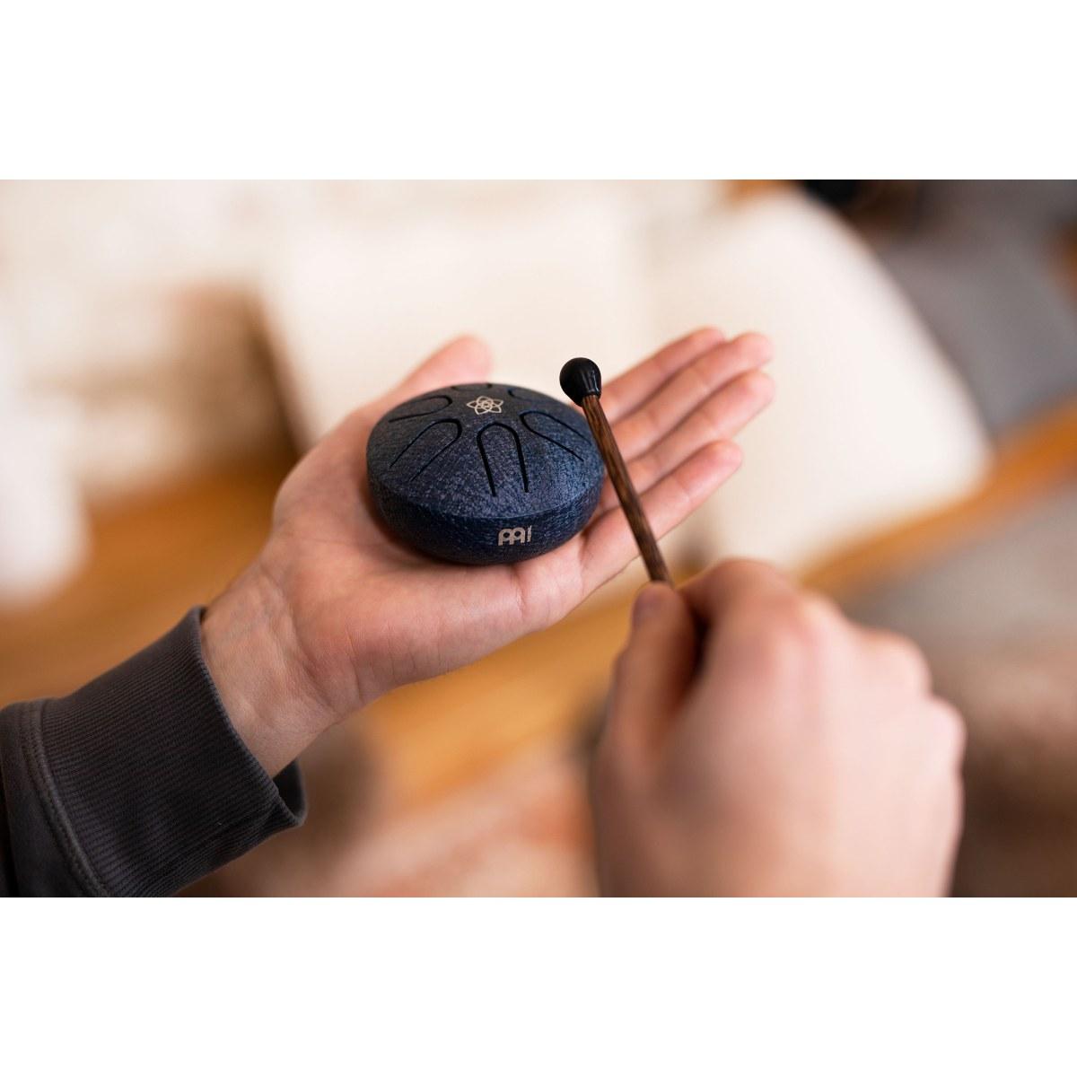 Sonic energy pstd2nbvf pocket steel tongue drum in la maggiore 6 note - blue navy