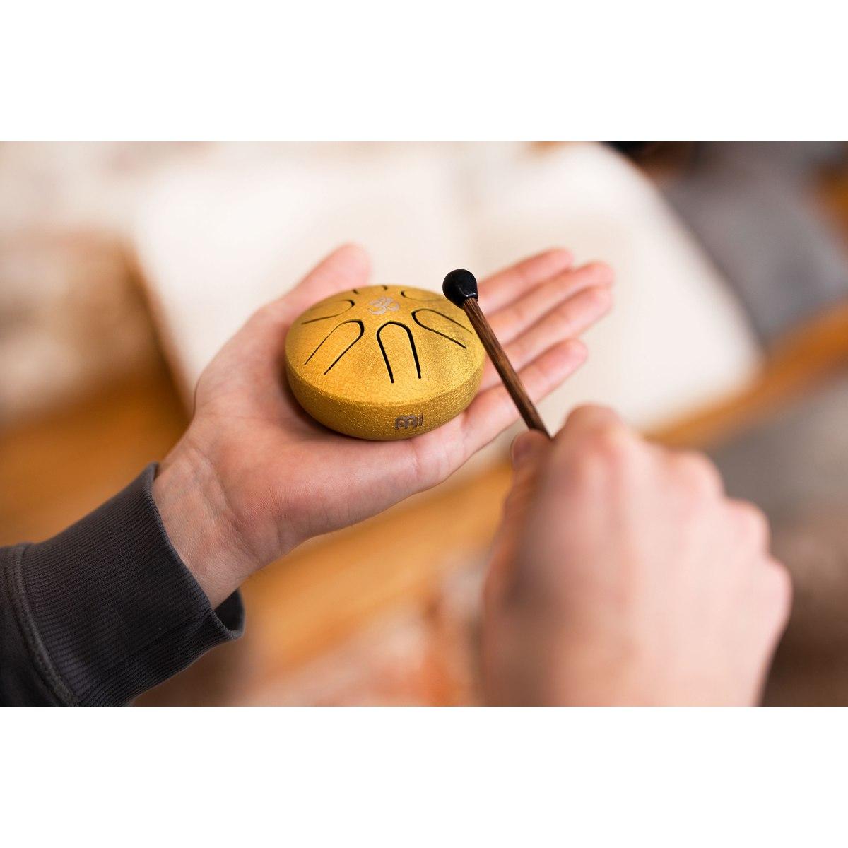 Sonic energy pstd3gom pocket steel tongue drum in la maggiore 6 note - oro