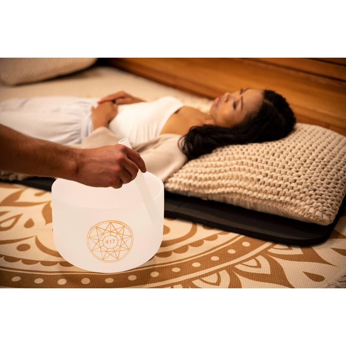 Sonic energy solcsb10-417 campana tibetana in cristallo solfeggio da 25,4 cm, re 417 hz