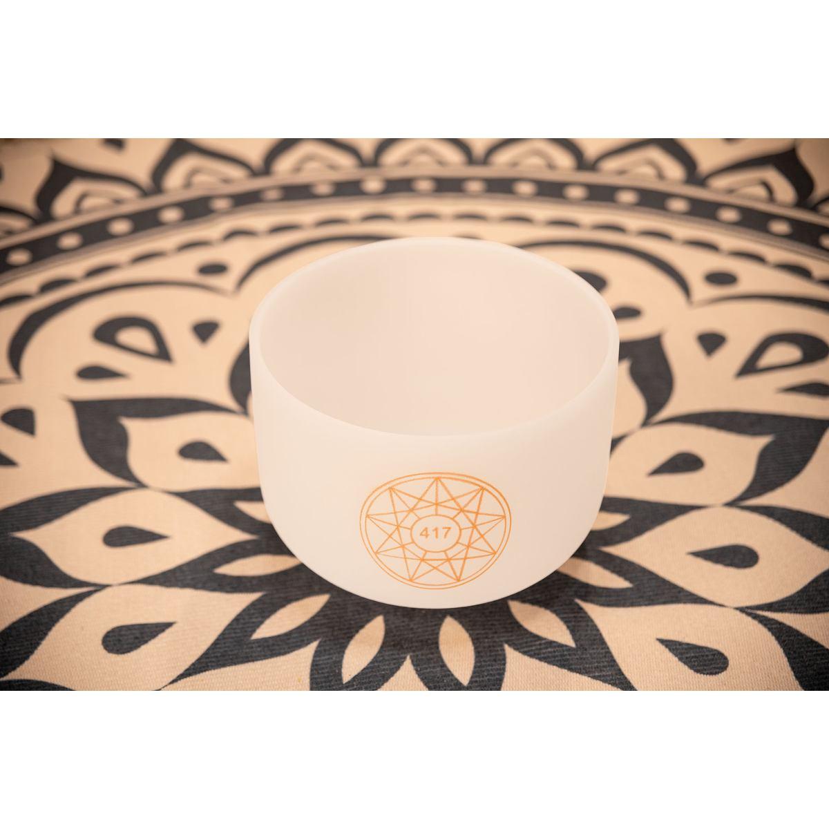 Sonic energy solcsb10-417 campana tibetana in cristallo solfeggio da 25,4 cm, re 417 hz