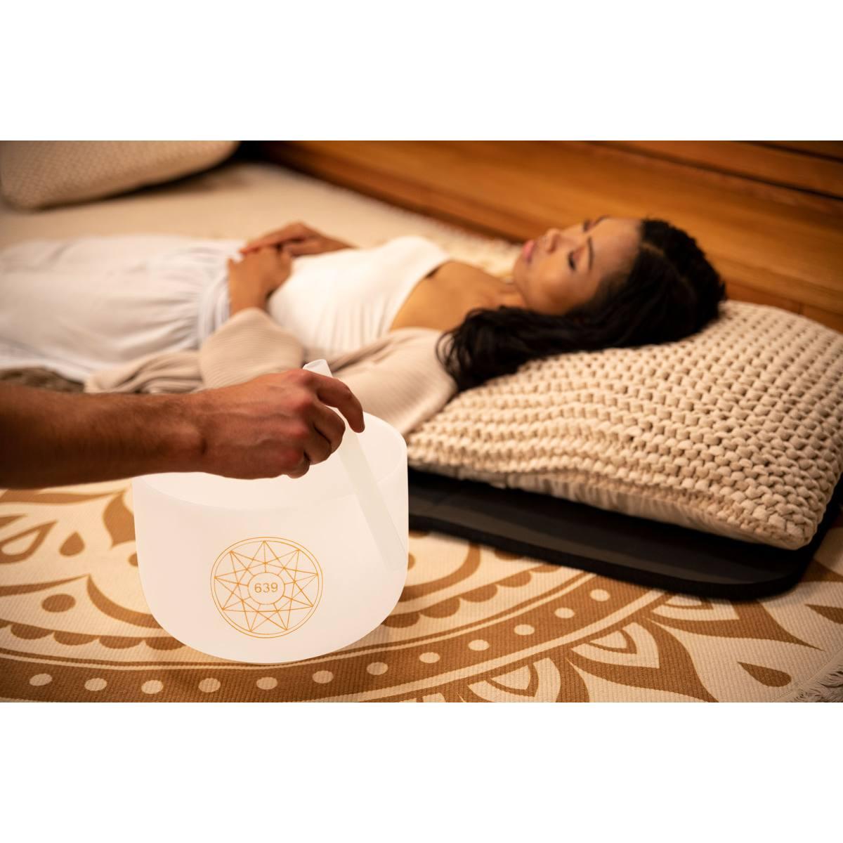 Sonic energy solcsb10-639 campana tibetana in cristallo solfeggio da 25,4 cm, fa 639 hz