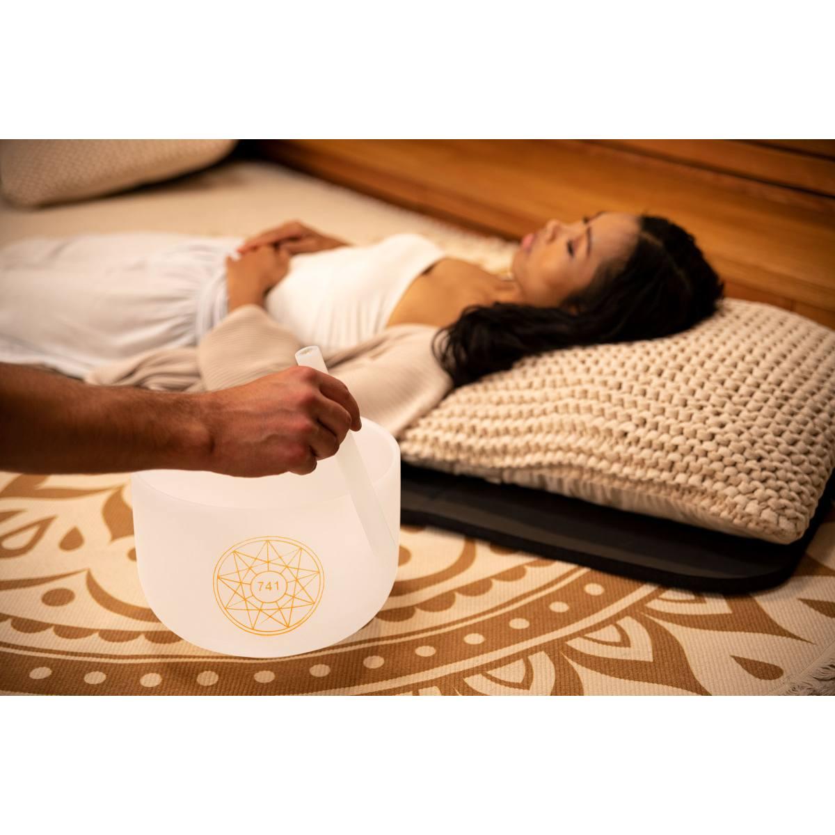 Sonic energy solcsb10-741 campana tibetana in cristallo solfeggio da 25,4 cm, sol 741 hz