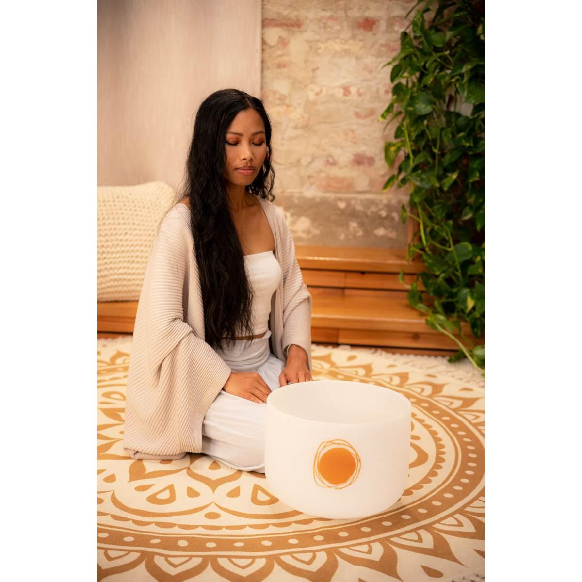 SONIC ENERGY PCSB12SF CAMPANA TIBETANA IN CRISTALLO ACCORDATO PLANETARIO DA 12" RISONANZA SCHUMANN 250,56 HZ