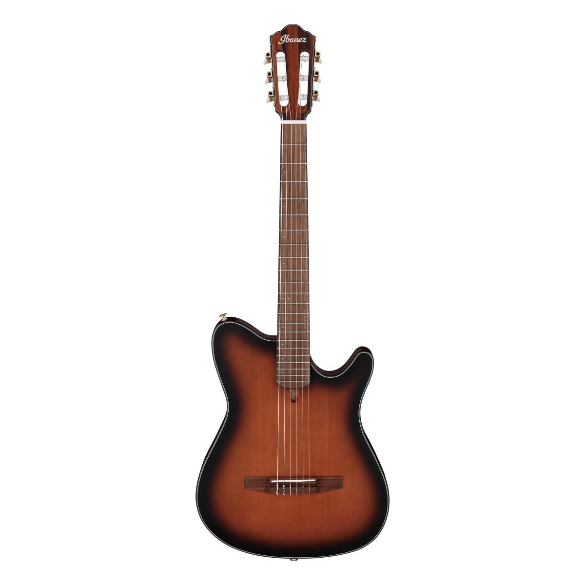 Ibanez frh10n brown sunburst flat chitarra classica elettrificata elettrificata