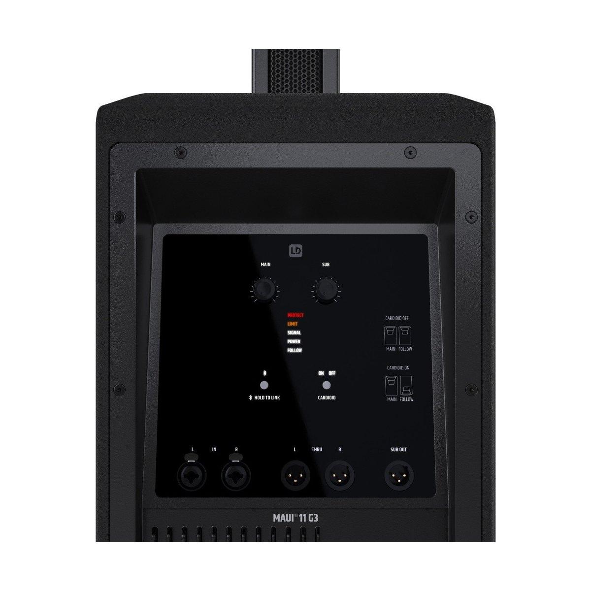 LD SYSTEMS MAUI 11 G3 - Sistema PA portatile a colonna cardioide, nero