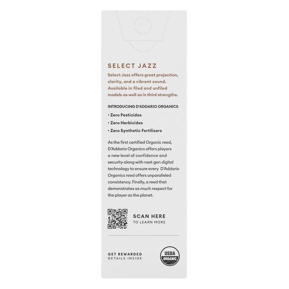 D'addario organic select jazz 5 ance per sax baritono unfiled 3s