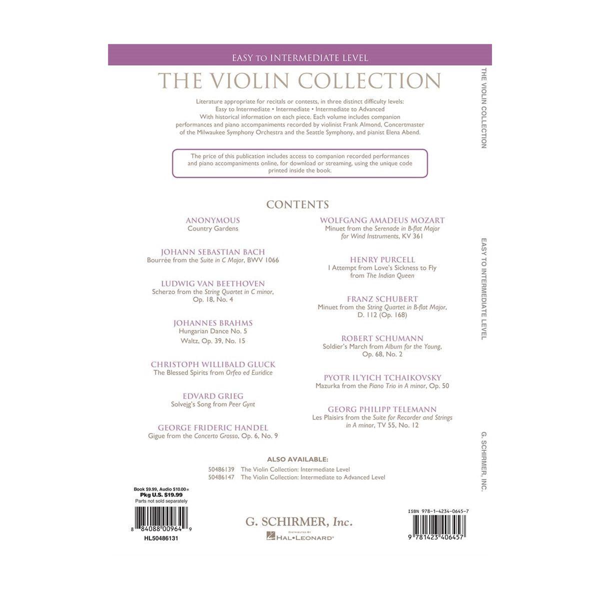 The violin collection - easy to intermediate level