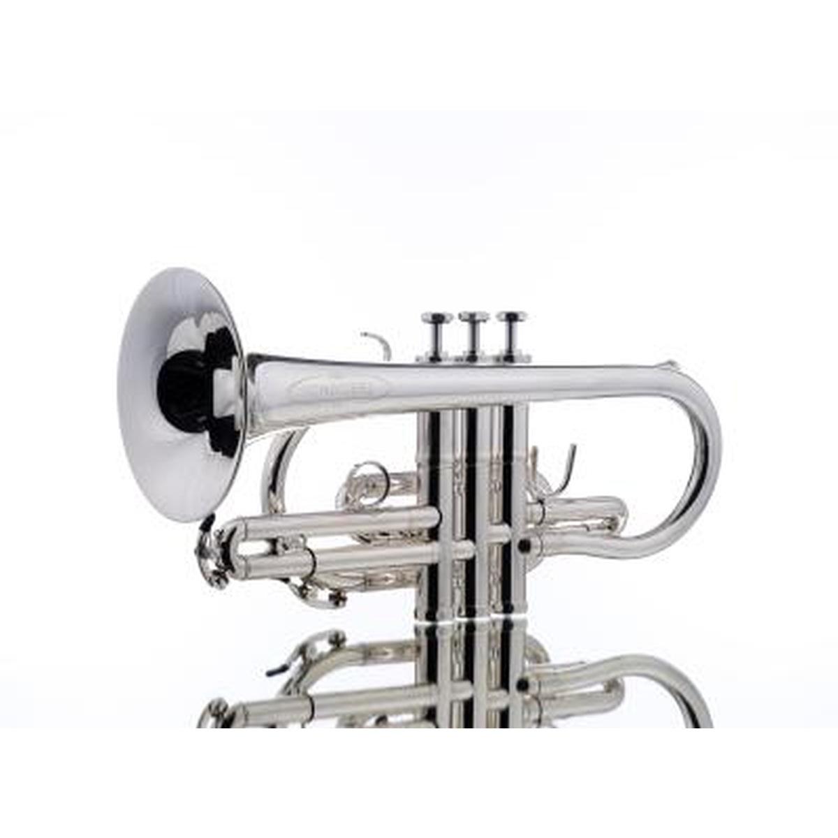 SCHAGERL 1961 CORNETTE SIb CAMPANA GOLD BRASS, YB LEDPIPE & MAIN. SLIDE, SILVER PLATED