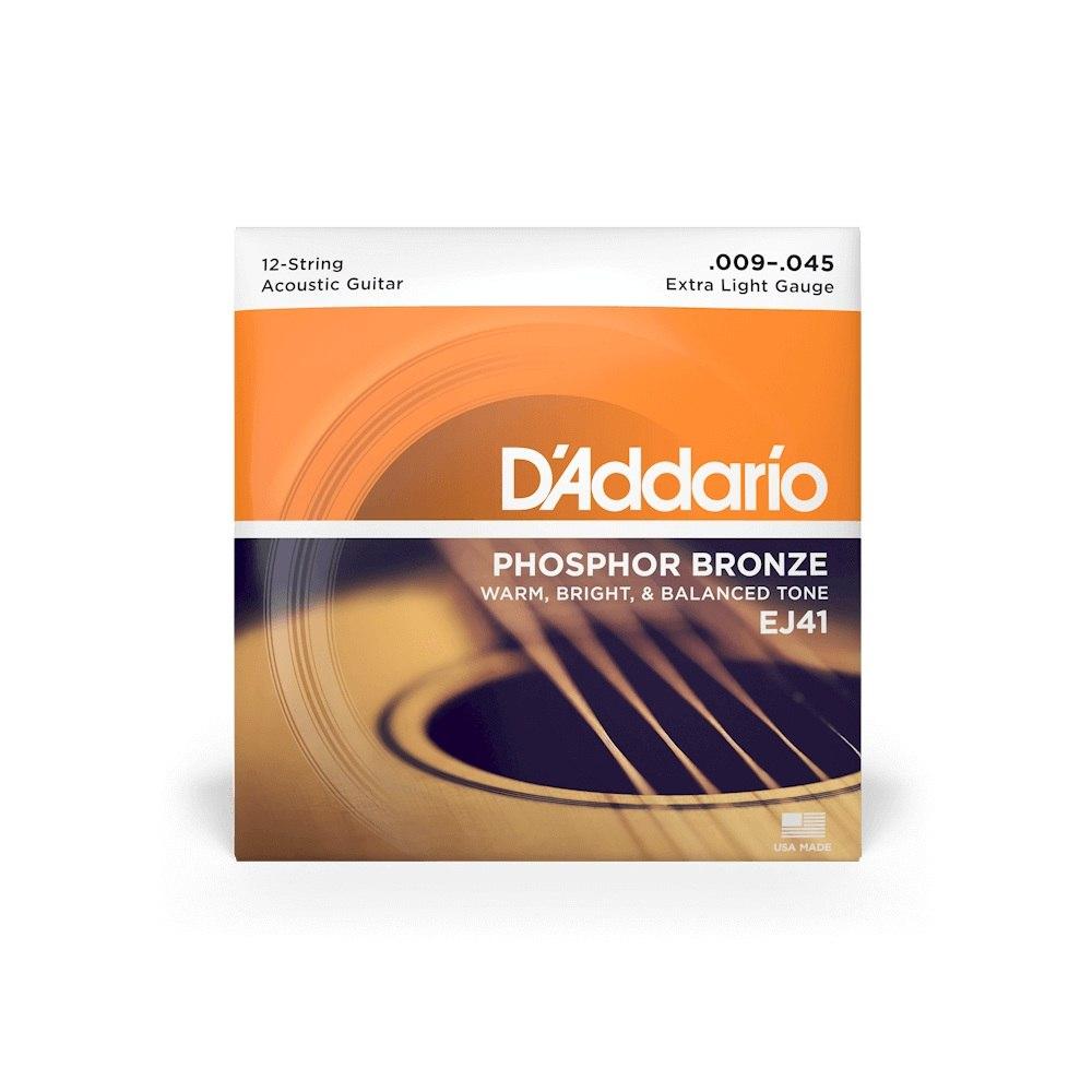 D'addario ej41 set corde chitarra acustica 12 corde