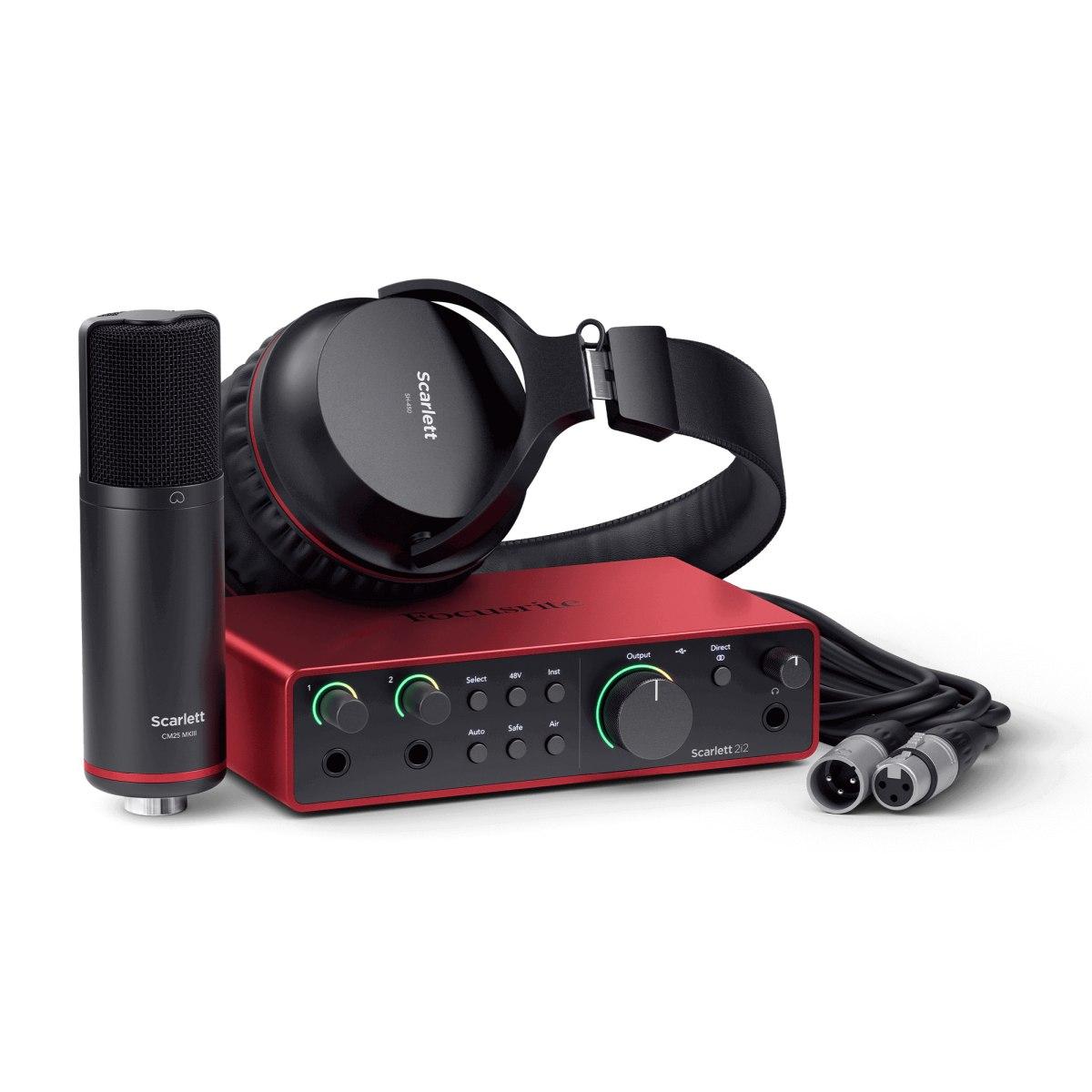 FOCUSRITE Scarlett 2i2 Studio 4th Gen BUNDLE PER STUDIO DI REGISTRAZIONE
