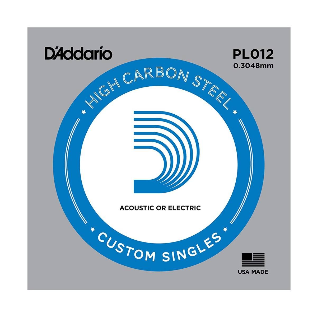 D'addario pl012 corda singola chitarra acustica / elettrica