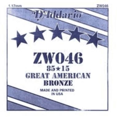 D'addario zw046 corda singola chitarra acustica