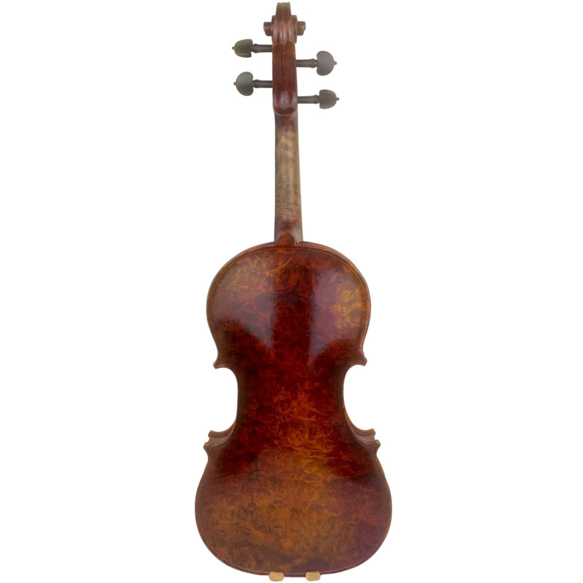 Master luthiers eu-liut-italiana geminiani violino 4/4 radica scura