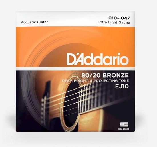 D'addario ej10 set corde chitarra acustica