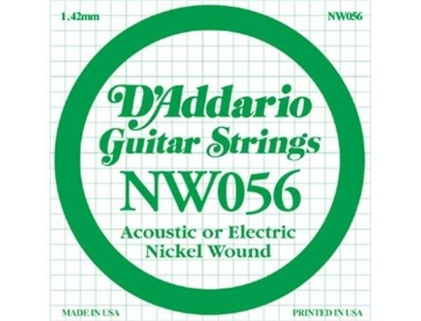 D'addario nw056 corda singola chitarra acustica / elettrica