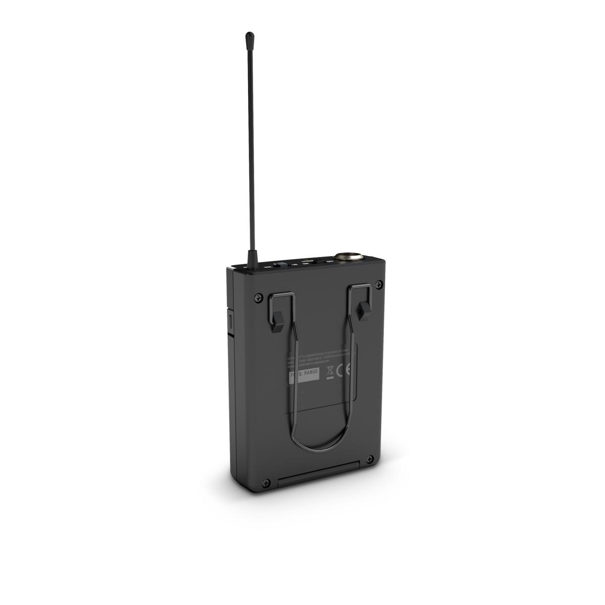 LD SYSTEMS U305 HBH 2 - Sistema microfonico wireless con bodypack, cuffia e microfono dinamico portatile, 584 - 608 MHz