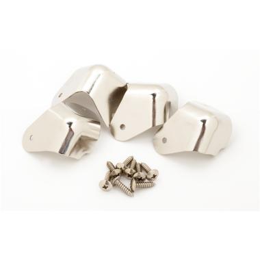 Pure Vintage 2-Screw Mount Amplifier Corners, (4), Nickel