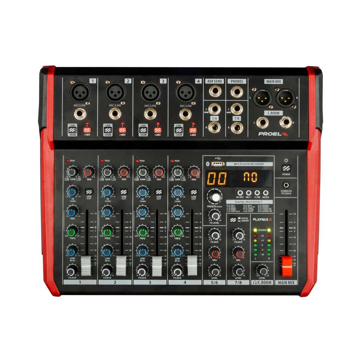 Proel play mix 8 mixer analogico 8 canali
