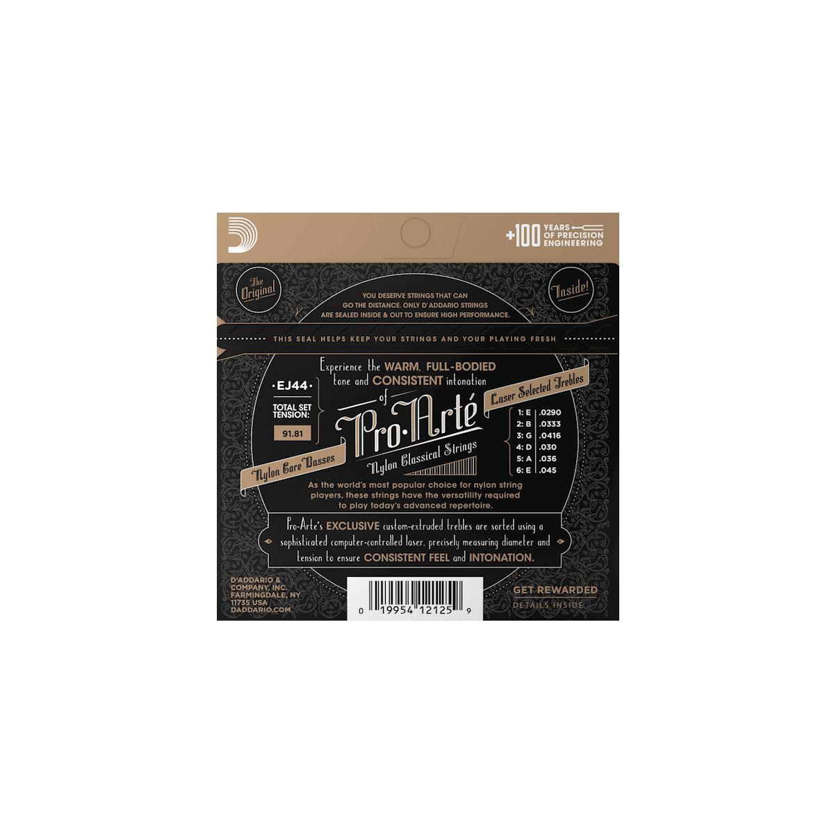 D'addario ej44 extra hard tension muta di corde per chitarra classica