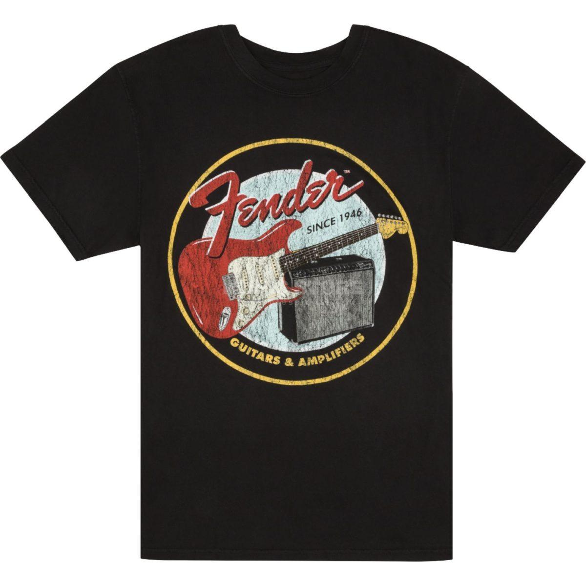 Fender 1946 guitar & amp t shirt black (m)